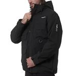 northern Sun Men's Winter Parka (3-in-1) with Removable Fleece Liner & Cargo Pockets - Waterproof Winter Coat for Men (Black, Medium)