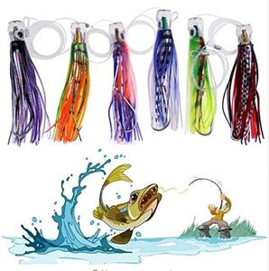 Set of 6 Rigged Trolling Lures Marlin Tuna Mahi Dolphin Durado Wahoo Octopus Skirted Saltwater Fishing Lures