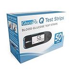 GlucoRx Q Blood Glucose Test Strips, 50-Count