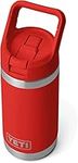 YETI Rambler, Vacuum Insulated Stainless Steel Jr Kids Bottle with Straw Cap, Canyon Red, 12oz (354ml)