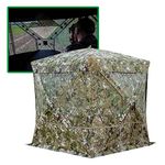 Barronett Blinds FRS400CT FourSight, Portable Hunting Blind, 1-Way Fabric, Durable, 3-Person, Crater Thrive, 75” x 88” x 88”