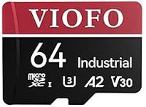 VIOFO 64GB Industrial Grade microSD Card, U3 A2 V30 High Speed Memory Card with Adapter, Support Ultra HD 4K Video Recording