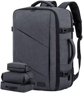 LOVEVOOK Carry on Travel Backpack, Large 50L for Men & Women Flight Approved with USB Charging Port&3 Packing Cubes, Large Suitcase Water Resistant Luggage Daypack Business Weekender Bag, Grey