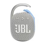 JBL Clip 4 ECO Waterproof Wireless Bluetooth Speaker with 10 Hours of Battery Life, White