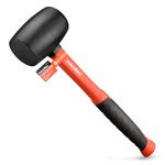 ValueMax Rubber Mallet 16oz/450g | Mallet Hammer with Solid Rubber Head and Fiberglass Shaft | Durable Rubber Hammer with Ergonomic Soft Grip | Ideal for Tiling, Bricklaying, Basic Home Maintenance