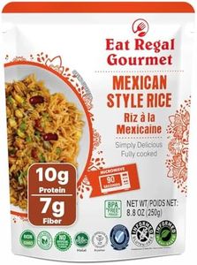 Eat Regal Ready to Eat Mexican Style Rice, 1.5 Minutes Microwave Rice, Non-GMO Ingredients, Gluten-Free, Halal & Kosher, BPA-Free Pouch, 8.8 oz Pack of 7