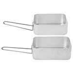 VFM - Camping Mess Tins, Aluminium Camping Cookware, 2 Pack, Cooking Set, Camping Pans, Cooking Equipment, 1.6 & 1.1 Litre