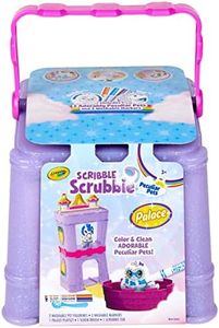 Crayola Scribble Scrubbie Peculiar Pets Palace, Unicorn, yeti, Colour & Wash in a Fun Palace Environment, Toy Pet Play-Set, Carry and Play, Collect Them All