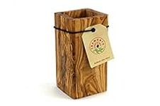 Tramanto Olive Wood Utensil Holder 6 Inch Tall by Thirteen Chefs