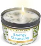 Magnificent 101 Long Lasting Pure Sage Candle for Manifestation & House Energy Cleansing | 6 Oz - 35 Hour Burn | All Natural Soy Wax Candle with Pure Sage Leaves | An Ideal Spiritual Gift