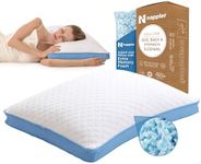 Nappler Side and Back Sleeper Pillow for Neck and Shoulder Pain Relief - Shredded Memory Foam Bed Pillow for Sleeping - 100% Adjustable Fill - King Size - Modal Washable Case. Extra Fill Included