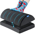 HUANUO Footrest with Memory Foam, Foot Rest Under Desk at Work, Adjustable Desk Footrest for Office Chair, Ergonomic Foot Stool for Office, Home, Travel