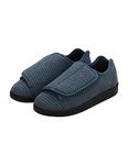 Men’s Double-Extra Wide Slip-Resistant Slippers for Seniors - Steel/Black 10