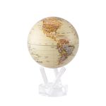 MOVA Globe Antique High Gloss 6" with Base, Solar Powered Rotating Globe No Need of Battery or Chord, Unique Gift and Decoration