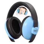 Baby Ear Defenders 0-3 6-12 12-24 Months, Noise Cancelling Headphones for Infants Toddlers, Soft Ear Muffs for Airplane Travel, Sleep & Loud Events, Hearing Protection for Sensitive Ears, Blue