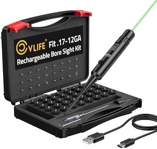 CVLIFE Rechargeable Green Bore Sight Laser Kit with 64 Adapters, Professional Bore Sighter for 0.17 to 12GA Calibers, Multi-Caliber Laser Bore Sight with Button Switch for Hunting