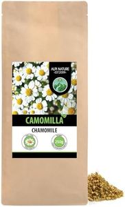 Tè di camomilla (250g), fiori di camomilla, tè di fiori di camomilla, fiori interi, delicatamente essiccati, 100% puro e naturale per la preparazione di tè, tisana