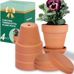 vensovo 15cm Clay Pot for Plant wit