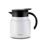 Tiken 800MLThermal Coffee Carafe Jug, Double Walled Stainless Steel Insulated Vacuum Coffee Flask for Hot &Cold Drinks