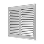 calimaero® WGQ Extractor Vent Cover 300x300mm Air Vent Covers for Walls Inside or External Fixed Louvred with Integrated Insect Mesh, Robust, Weatherproof, Anodized Aluminum