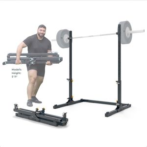 Verse Agile Rack - Portable Multipurpose Squat Rack Bench Press Barbell Rack - Heavy Duty Holds Up To 700lbs - 2 Min Set Up - Folds for Easy Storage - Perfect for Home Gyms & Training Studios