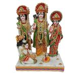 Shree RAM Enterprise RAM DARBAR with Ram, Laxman, Sita and Hanuman JI Murti Idol Statue Sculpture | Decorative Idols - Home Decor | Resin - Multicolour (13.5 Inch)