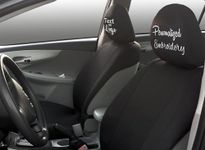 Yupbizauto Customized Personalized Embroidery Auto Accessories Truck SUV Car Seat Headrest Cover 1 Piece Proudly Design and Made in USA