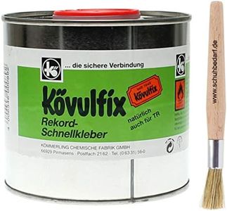 300g Dose Kontaktkleber - veganer Kraftkleber - Kövulfix Rekord Schuhkleber extra stark wasserfest mit Klebstoffpinsel - der flexible Sohlenkleber Absatzkleber Lederkleber Alleskleber made in Germany