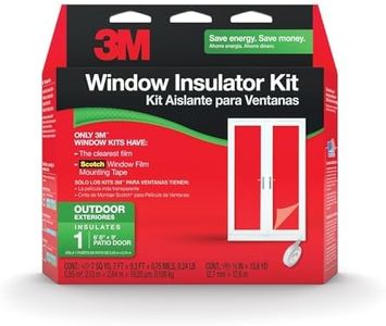 3M Outdoor Patio Door Clear Insulation Kit, Heat or Cold Window Insulation Kit for Large Windows and Sliding Doors, 1-Door Kit, 7 ft. X 9.3 ft.