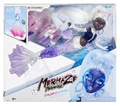 Mermaze Mermaidz Winter Waves - CRYSTABELLA - Includes Mermaid Fashion Doll, Colour Change Fin, Glitter-Filled Tail, and Accessories - For Kids and Collectors Ages 4+, Pink,Purple,White