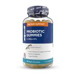 Zipvit Probiotic Gummies 2.5 Billion CFU, High Strength Friendly Bacteria, 60 Vegan Gummies for Digestive & Gut Health Support - 2 Month Supply