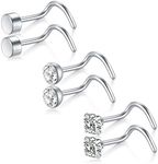 3 Pairs 18G Stainless Steel Nose Ri