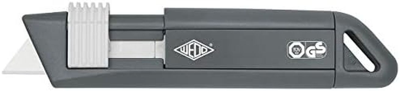 Wedo 79810 - Taglierina di sicurezza in ceramica Compact, lame in ceramica, alloggiamento in plastica, apertura automatica della lama, occhiello di sospensione, certificato TÜV/GS, colore: