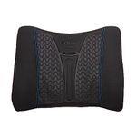 Custom Accessories Dr. Scholl's UltraCool Gel-Infused Lumbar Cushion with Memory Foam for Enhanced Comfort - Ergonomic Posture Support for Back Stability Black