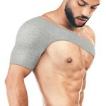 Healifty Shoulder Brace Rotator Cuff Support Brace for Men Women Shoulder Compression Sleeve Orthopedic Care Shoulder Brace Support Wrap for Pain Relief M Light Grey