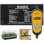 WADEO Heat Mat for Plants, Seedling Heat Mat with Thermostat 5 to 45°C, Waterproof & Durable Plant Heat Mat, Heated Propagator for Seedling Germination, Mushroom, Reptile, 25 x 52cm