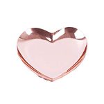 NA Jewelry Storage Tray Stainless Steel Ring Tray Heart Shaped Tray for Ring Necklace Jewelry (Rose Gold)