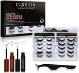 Luxillia Magnetic Eyelashes with Applicator Kit - 13 Set Natural Lashes