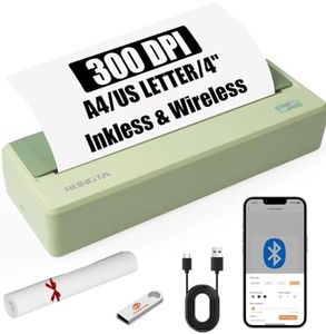 Rongta Portable Printer for Travel, Bluetooth Wireless Thermal Printer, Compatible with Android/iOS & Laptop,Support 8.5" X 11" US Letter&A4 Thermal Paper Roll (Avocado Green)