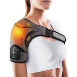 Wild Polar Premium Heated Shoulder Brace Support Wrap | Heating Electric Shoulder Massager | Shoulder Pad With Wireless Vibration | Suitable For Left Or Right Shoulder | For Men & Women