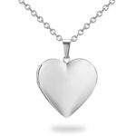 PHOCKSIN Silver Heart Locket Necklace for Women Girls Picture Photo Lockets that Holds Pictures Memory Lockets for Mothers Day Gifts