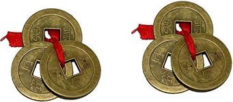 Love 2 Buy Vastu/Feng Shui 2 Set of 3 Wealth Coins Showpiece Size - 2.5 cm