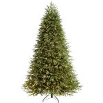 WeRChristmas Pre-Lit the Royal Fir Multi-Function Christmas Tree with 600-LED Lights, 7 feet/2.1 m - 130 x 130 x 210 cm, Green