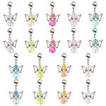 SUNNYCLUE 1 Box 36Pcs Stitch Markers Crochet Stitch Marker Charms Bead Angel Charms Party Favor Fairy Charm Clip On Lobster Clasp Charm Locking Knitting Markers for Weaving Sewing Knit Quilting Craft