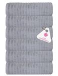 Casa Copenhagen - Egyptian Cotton Emerald 6 Pcs Face Towel (30 X 30 cm) Colour : Grey Voilent