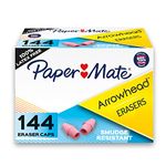 Paper Mate Arrowhead Pink Cap Erasers (73015), Pack of 144