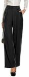 OLRIK Womens Dress Pants Wide Leg High Waisted Pants for Women Business Work Trousers Palazzo Pants Black-10