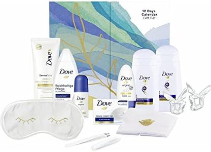 Dove Coffret Cadeau rituel de soins apaisants pour 12 moments de détente, Idéal à Offrir, Sélection de 12 Produits de Beauté Incontournables