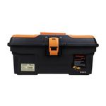 Taparia PTB16 Compact Plastic Tool Box with Organizer (Orange and Black)