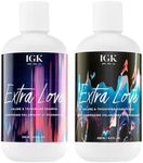 IGK EXTRA LOVE Volume & Thickening Shampoo and Conditioner Set | Lightweight + Supports Scalp + Balance Oil | Vegan + Cruelty Free | 8 Oz